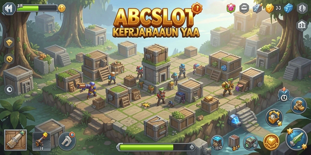 Screenshot gameplay menegangkan dari ABCSLOT Tower Defense.