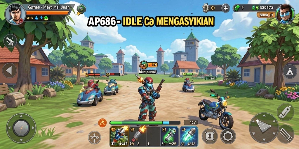 Tampilan screenshot gameplay AP686 dengan elemen Idle yang menarik.