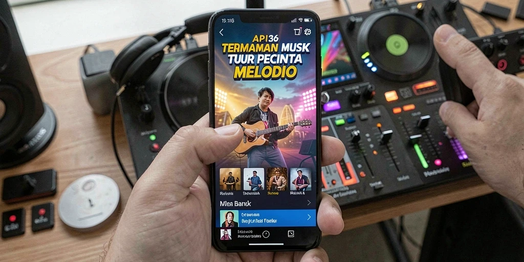 Tampilan gameplay API36 dengan alat musik interaktif yang menarik.