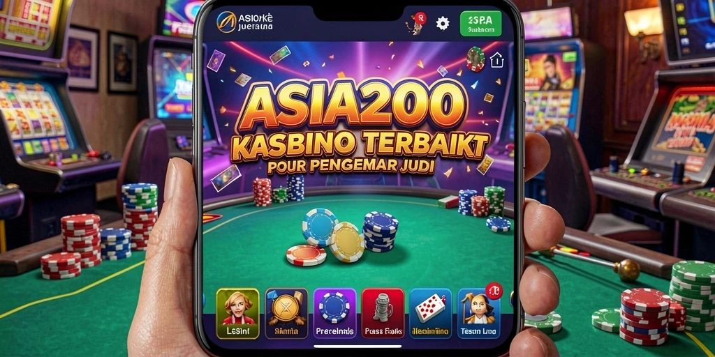Screenshot utama ASIA200 menampilkan gameplay Kasino yang mendebarkan.