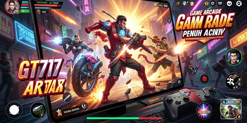 Tangkapan layar gameplay GT777 yang menampilkan aksi seru dalam game Arcade.