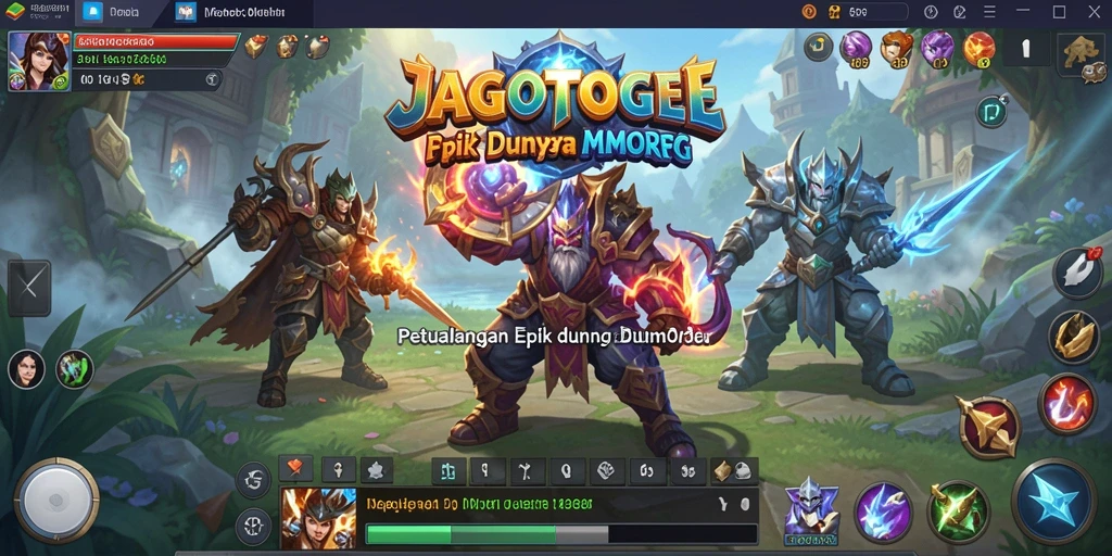 Screenshot gameplay JAGOTOGEL menampilkan petualangan seru dalam dunia MMORPG.