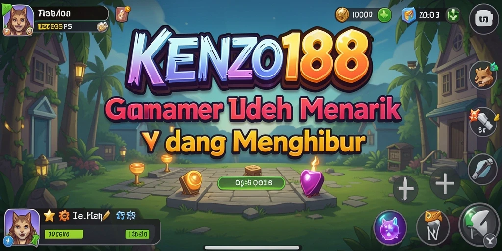 Screenshot gameplay KENZO188 dengan tampilan karakter yang menarik dan aktivitas Idle.