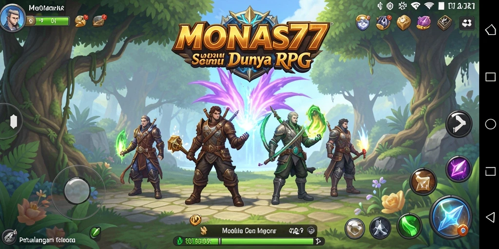 Tampilan menakjubkan dari gameplay MONAS77 dengan aksi petualangan RPG.
