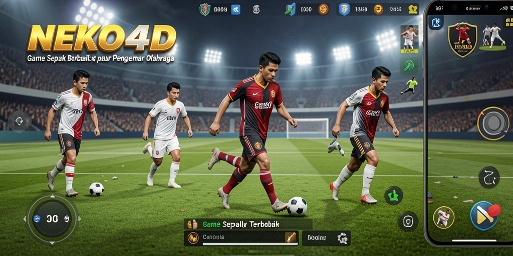 Tampilan gameplay menarik dalam NEKO4D yang penuh aksi sepak bola.