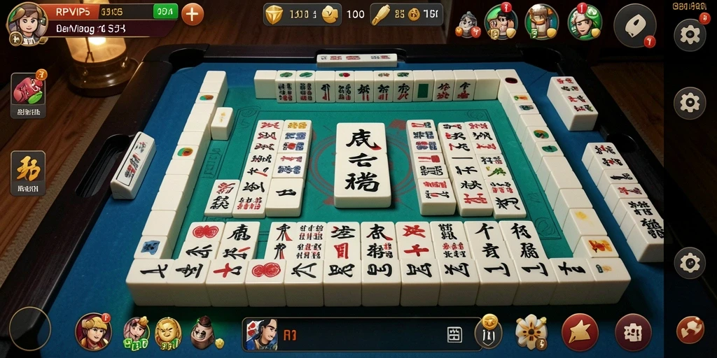Tangkapan layar RPVIP5 menunjukkan gameplay Mahjong yang mendebarkan.
