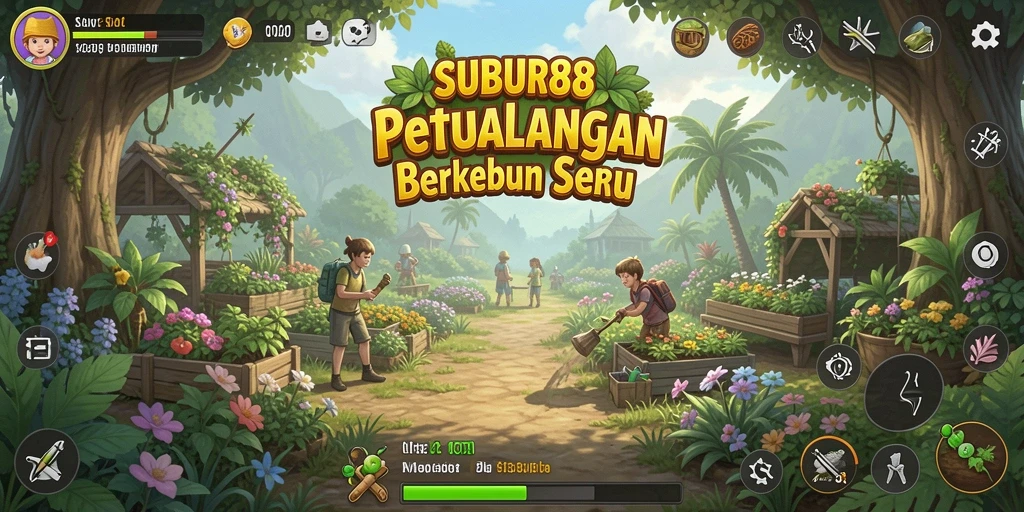 Tampilan gameplay SUBUR88 yang menarik dengan aktivitas berkebun.