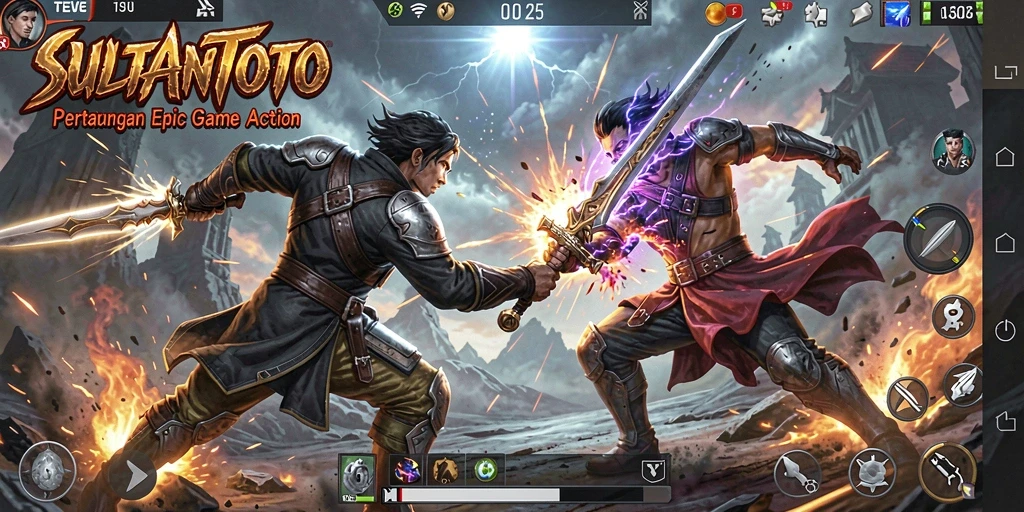 Tampilan gameplay SULTANTOTO yang seru dengan aksi pertarungan yang mendebarkan.