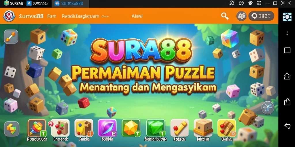 Screenshot SURYA88 menampilkan gameplay dengan tantangan puzzle yang menarik.