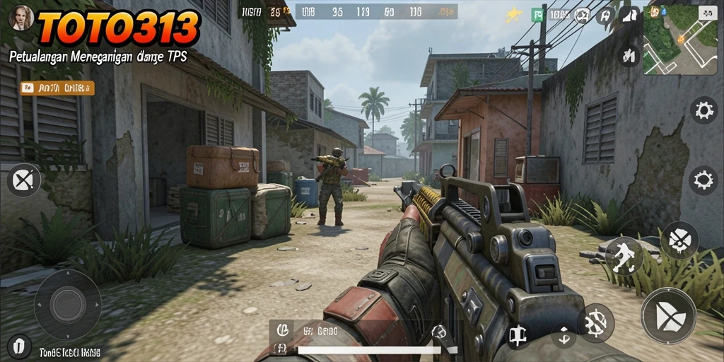 Screenshot utama TOTO313 menunjukkan aksi seru dalam pertempuran TPS.