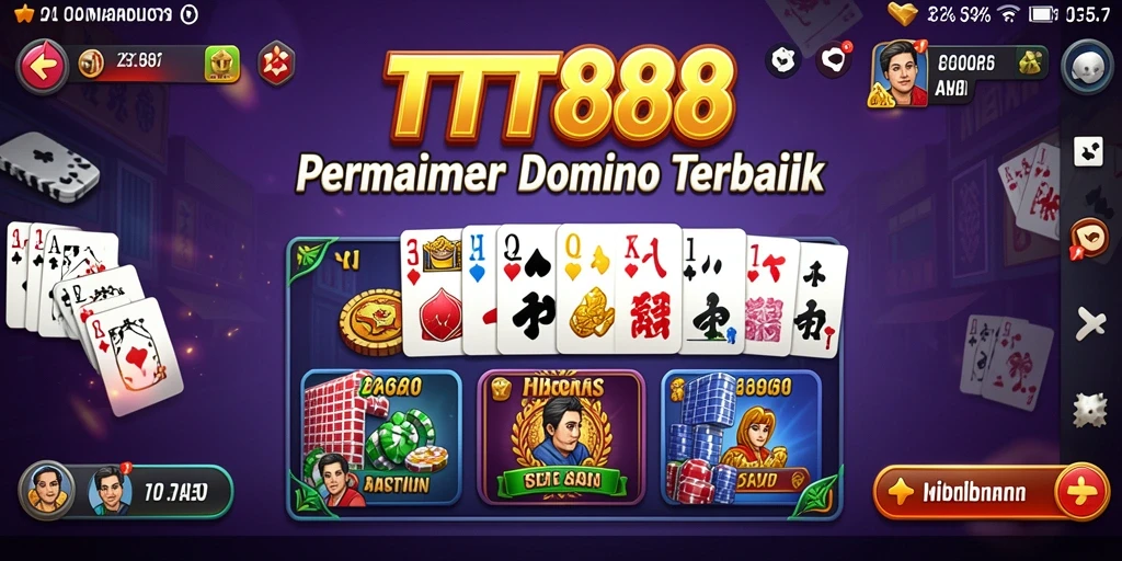 Tampilan gameplay domino yang seru dan menarik di TTT888.