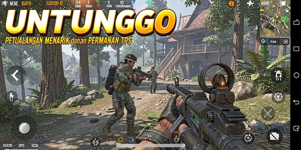 Gameplay UNTUNGGO menampilkan aksi seru dalam permainan TPS yang menarik.