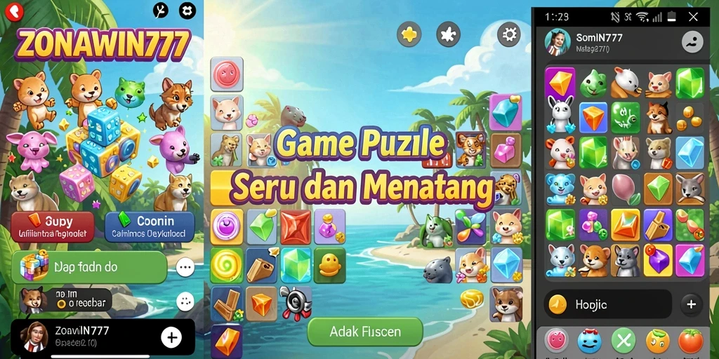 Tampilan gameplay menarik dari ZONAWIN777 yang menampilkan tantangan puzzle.